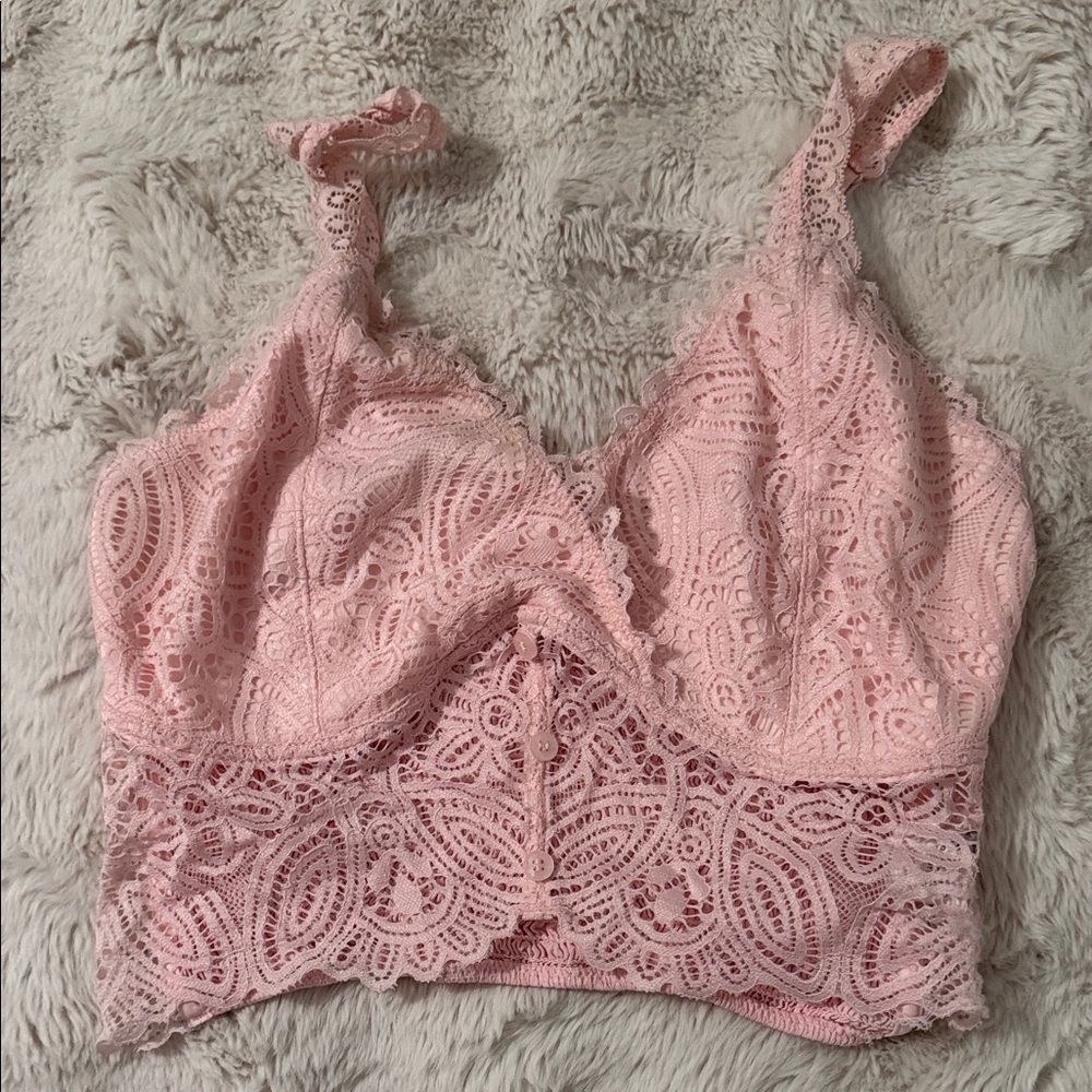 Pink Lace Bralette- BKE core size M